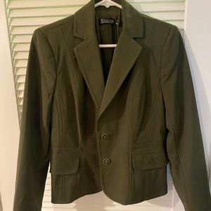 Ladies fitted blazer, NWT, Sz 8, Army Green/Olive Green